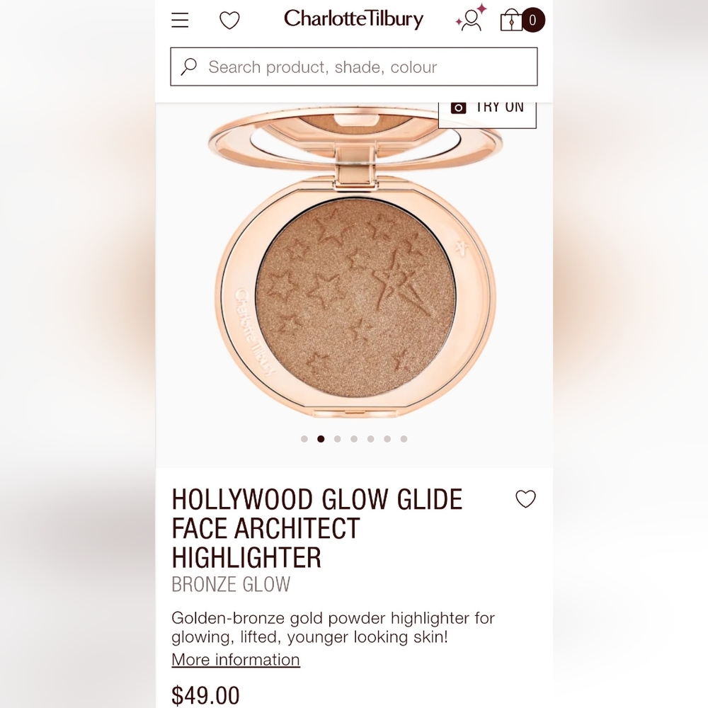 Charlotte Tilbury Gold and Brown Highlighter Radiant Glow - Picture 4 of 4